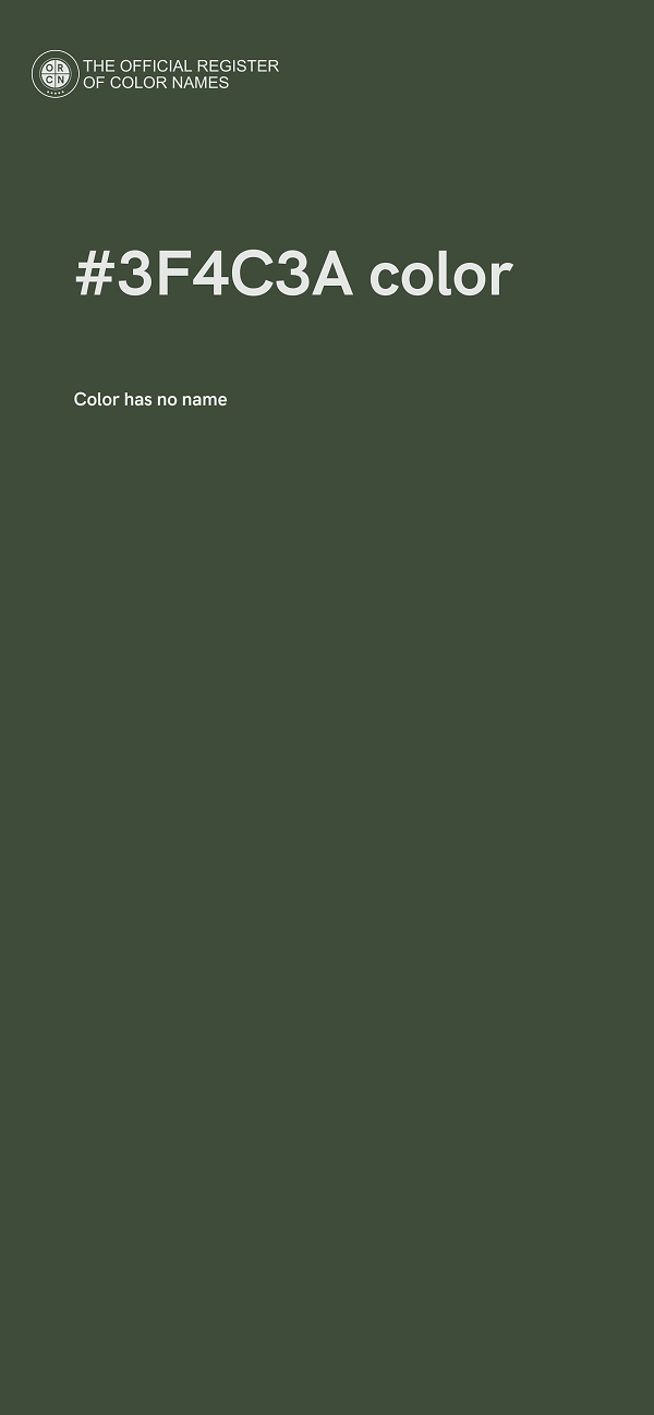 #3F4C3A color image