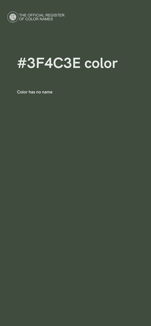 #3F4C3E color image