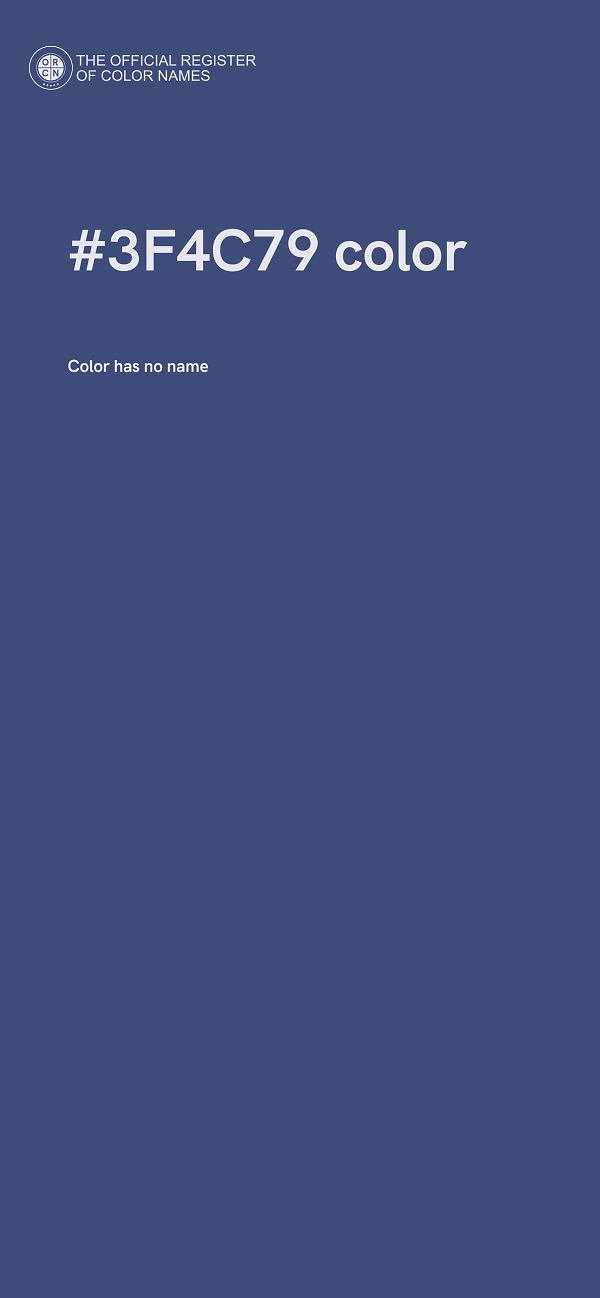 #3F4C79 color image
