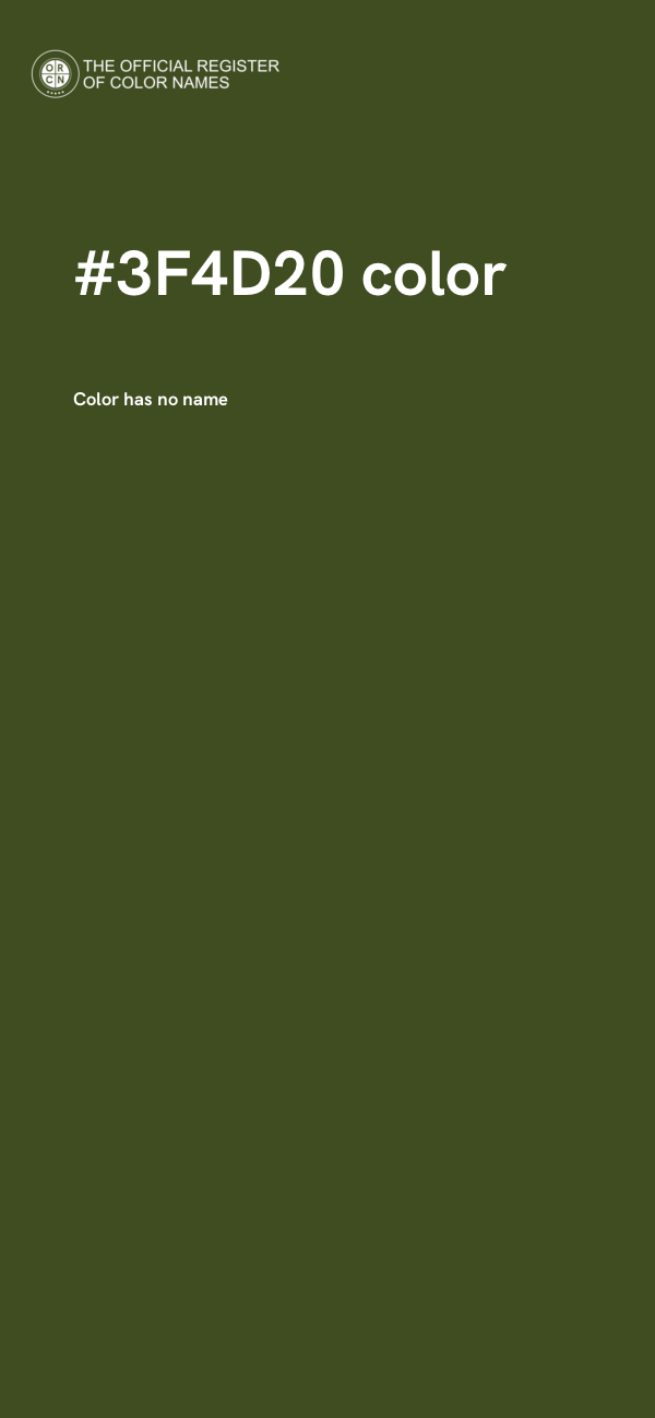 #3F4D20 color image