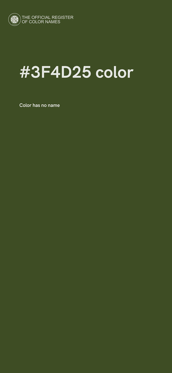 #3F4D25 color image