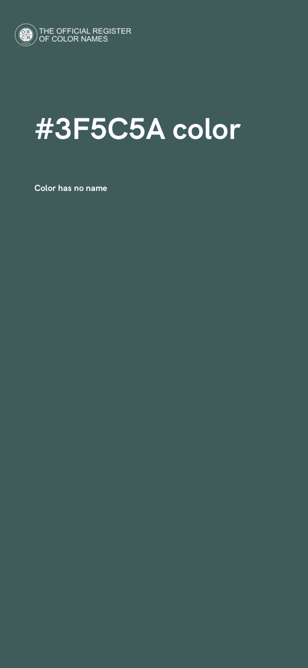 #3F5C5A color image