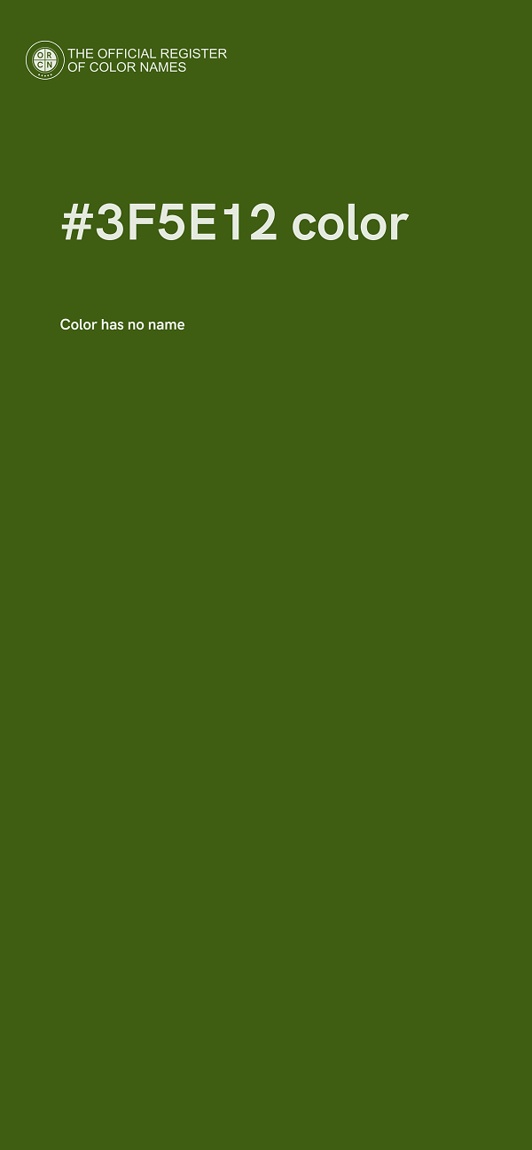 #3F5E12 color image