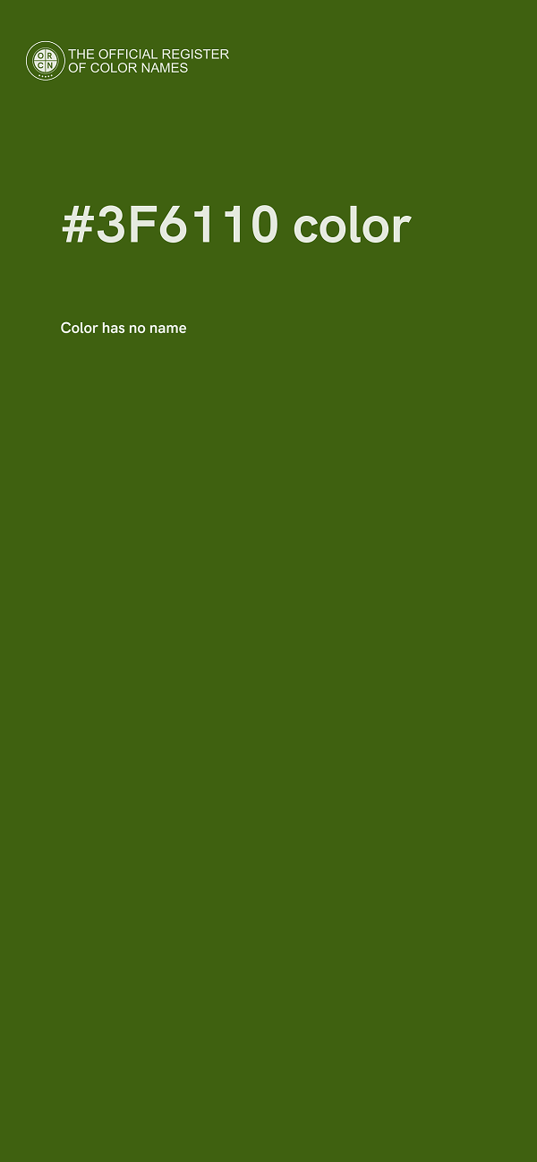 #3F6110 color image