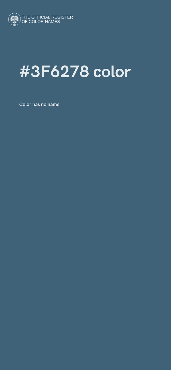 #3F6278 color image