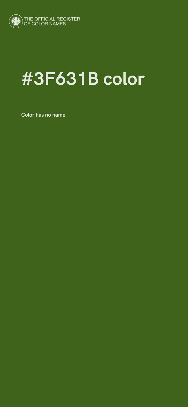 #3F631B color image