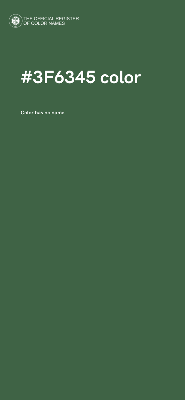#3F6345 color image