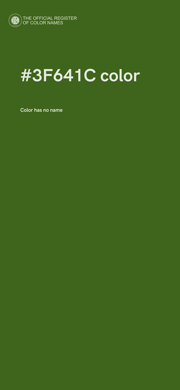 #3F641C color image