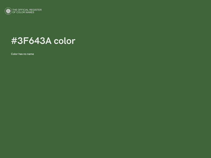 #3F643A color image