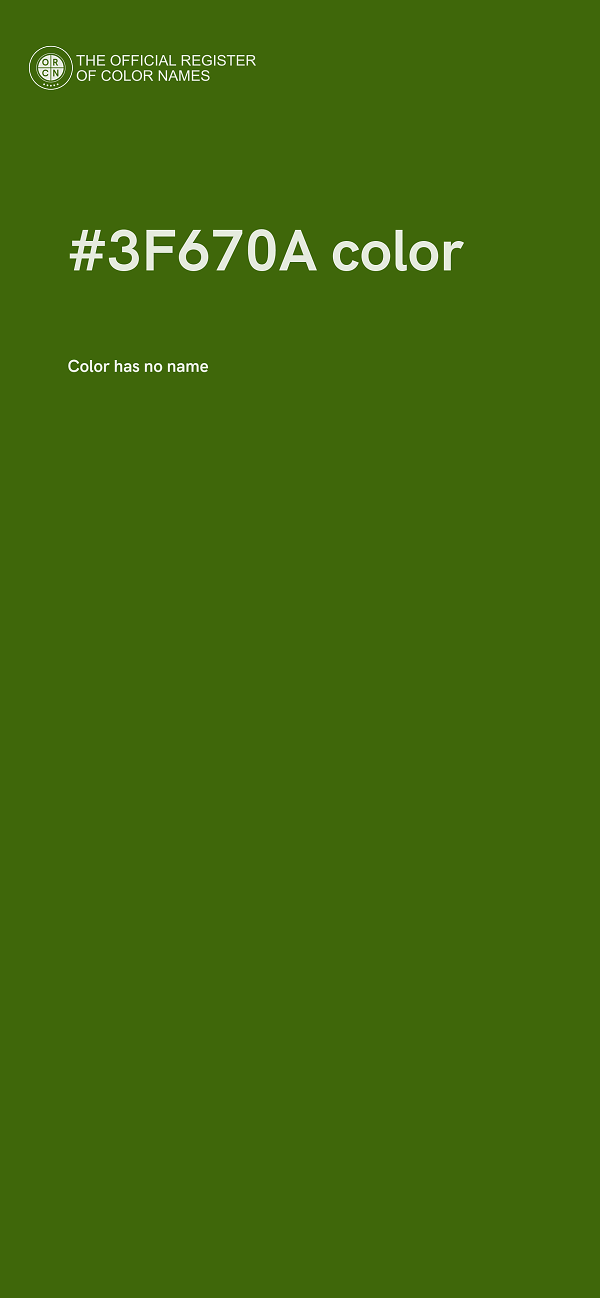 #3F670A color image