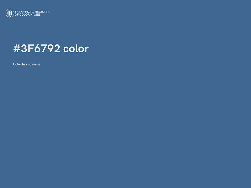 #3F6792 color image