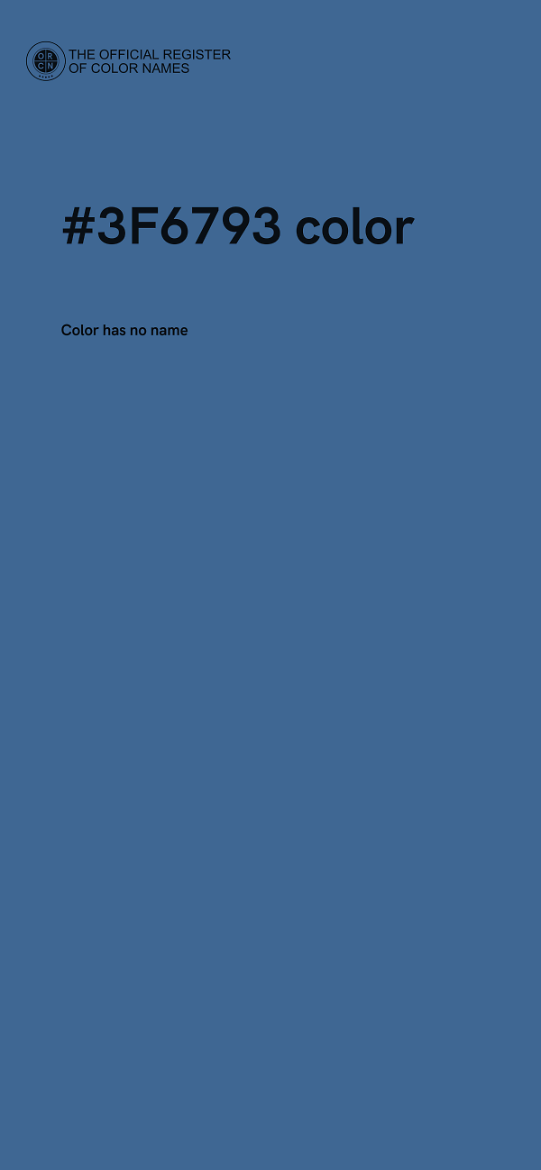 #3F6793 color image