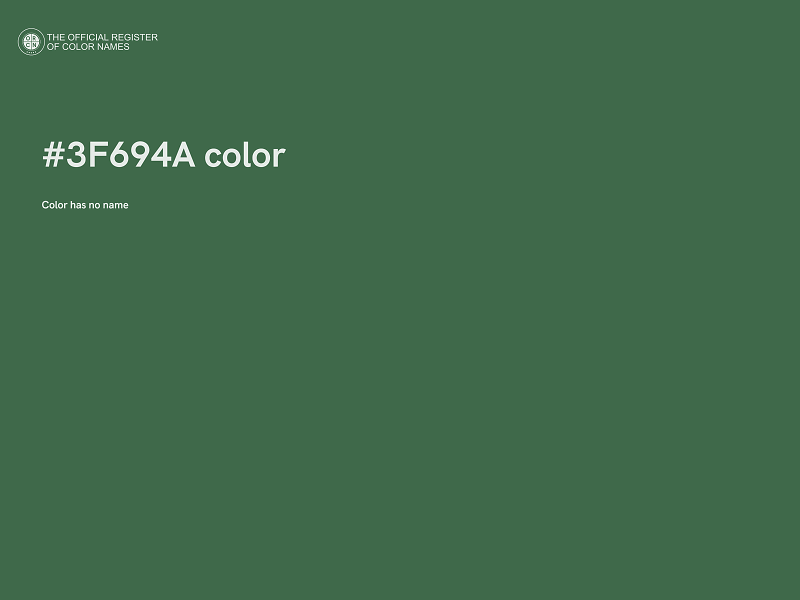 #3F694A color image