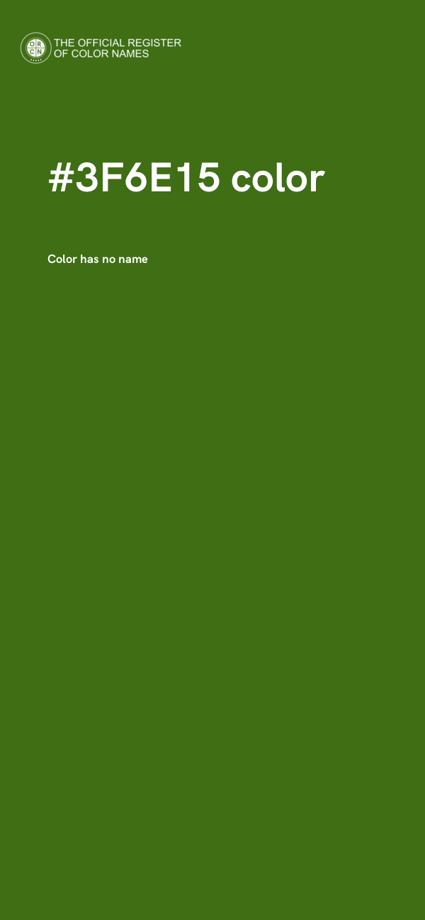 #3F6E15 color image