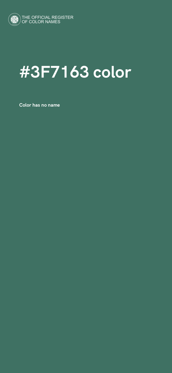 #3F7163 color image