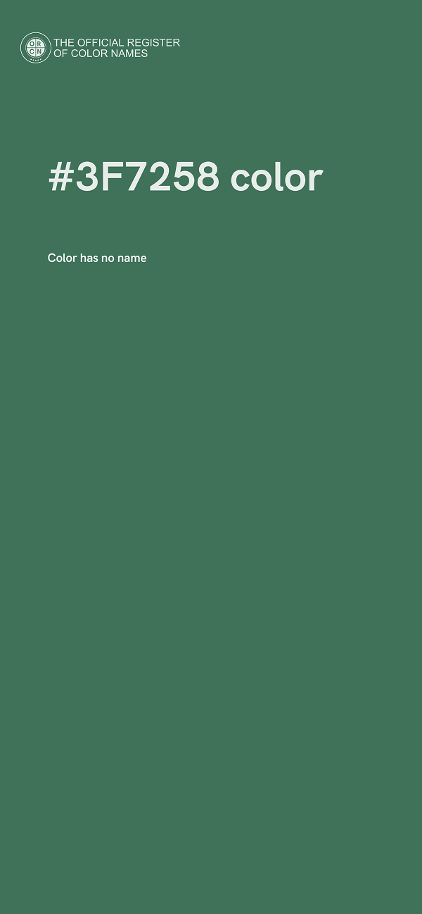 #3F7258 color image