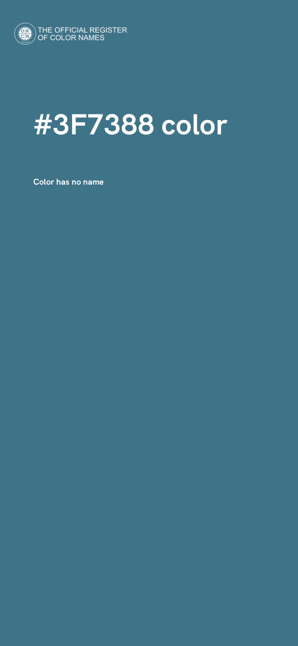 #3F7388 color image