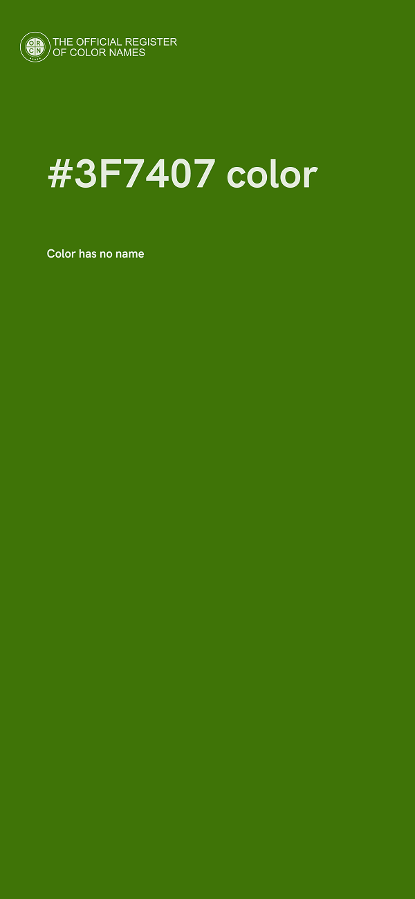 #3F7407 color image