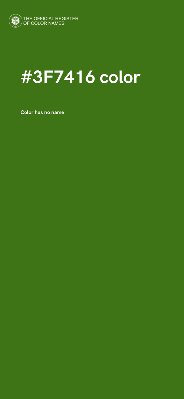 #3F7416 color image