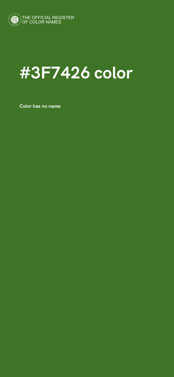 #3F7426 color image