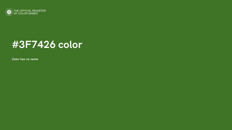#3F7426 color image