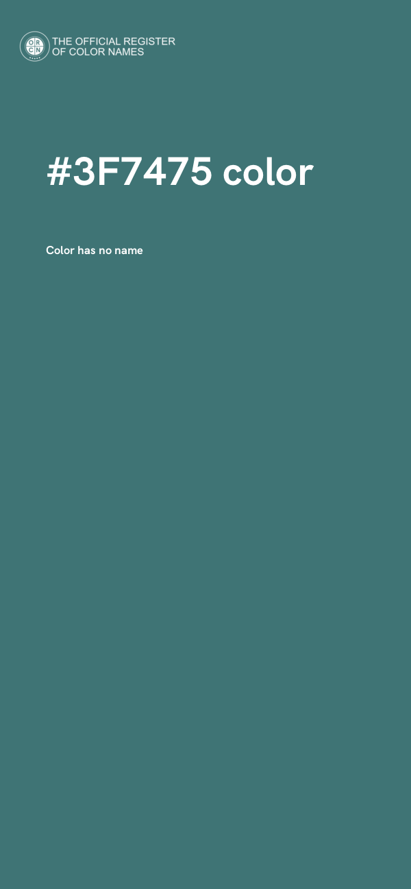 #3F7475 color image