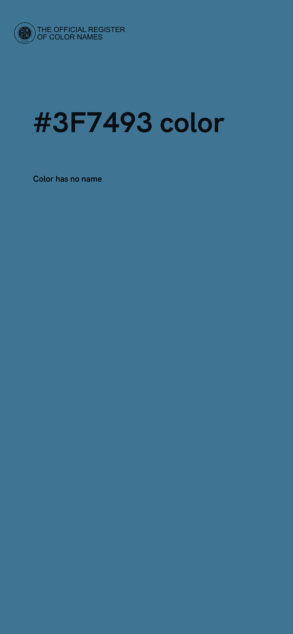 #3F7493 color image
