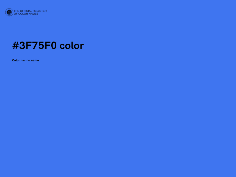 #3F75F0 color image