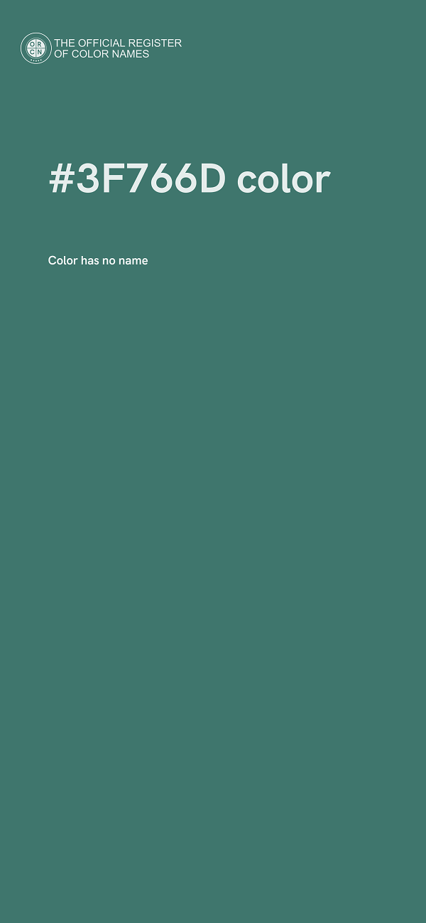 #3F766D color image