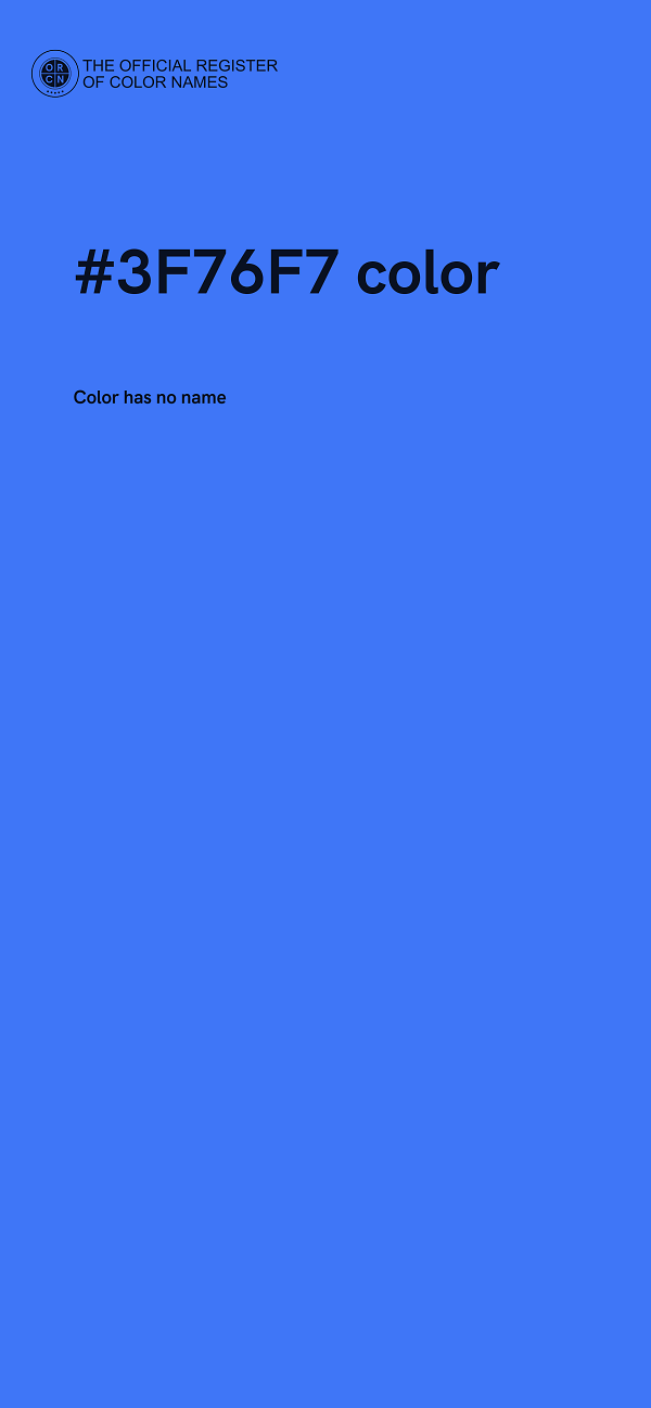 #3F76F7 color image