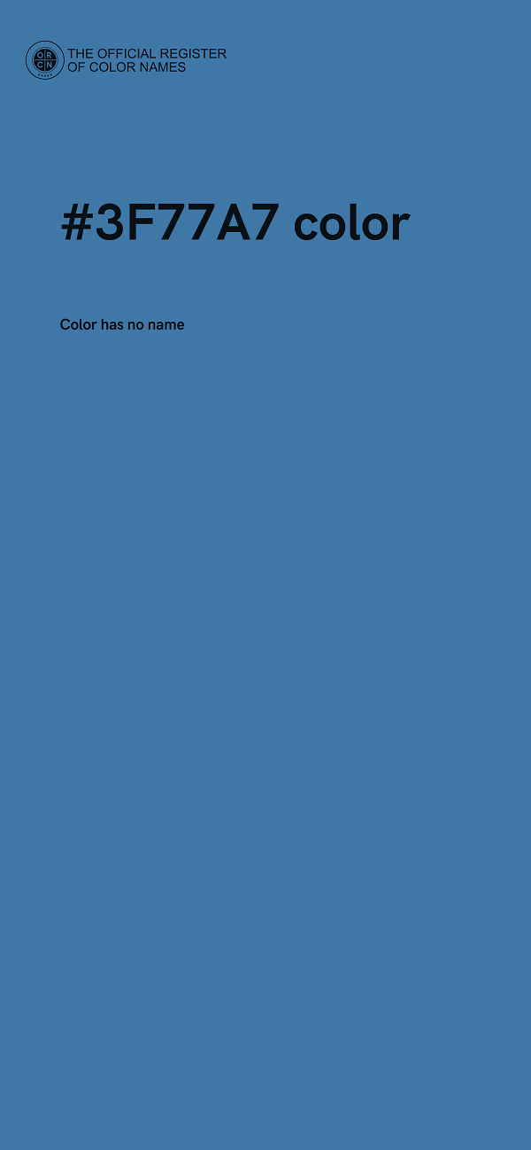 #3F77A7 color image