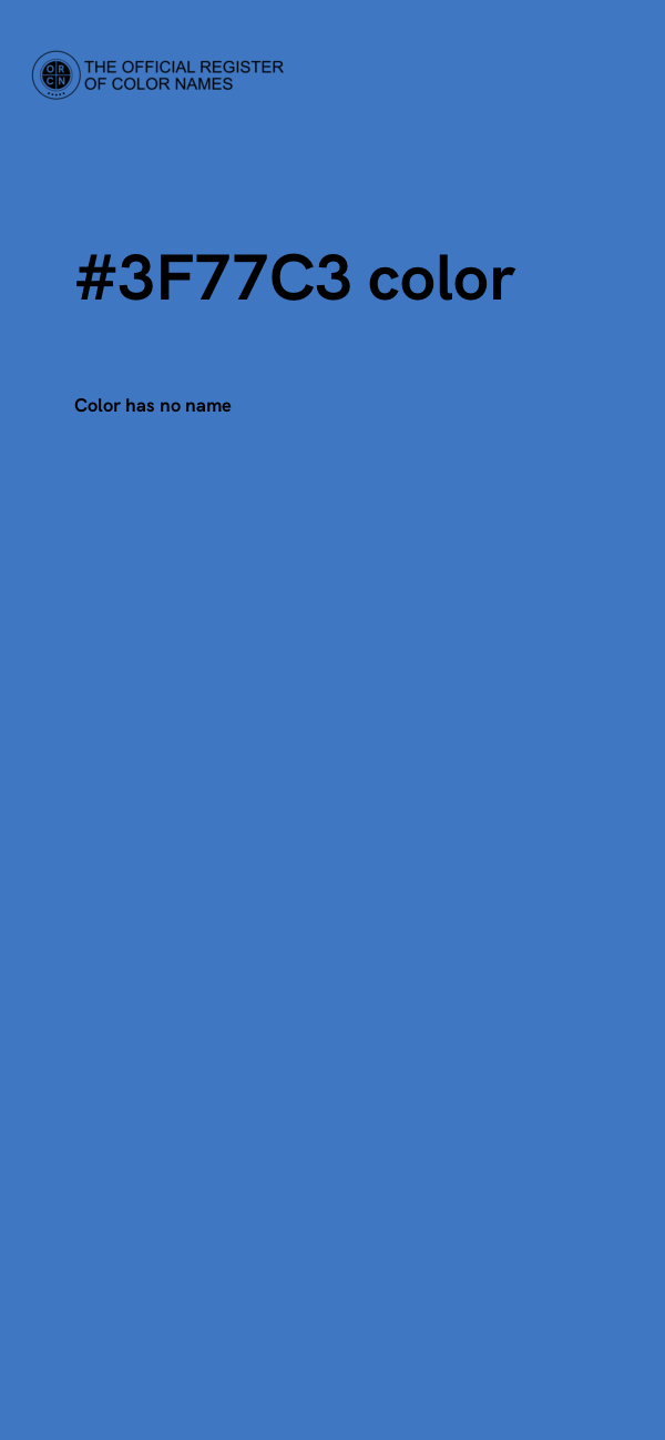 #3F77C3 color image