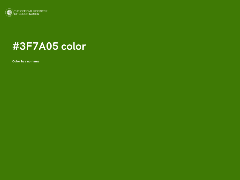 #3F7A05 color image
