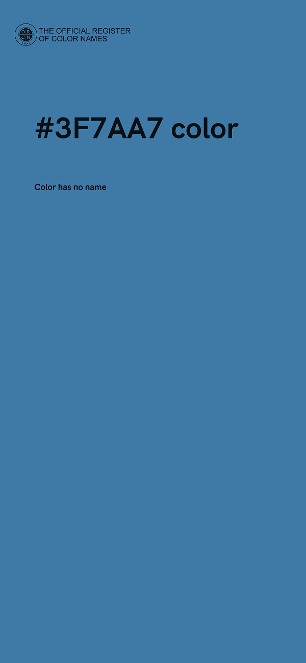 #3F7AA7 color image