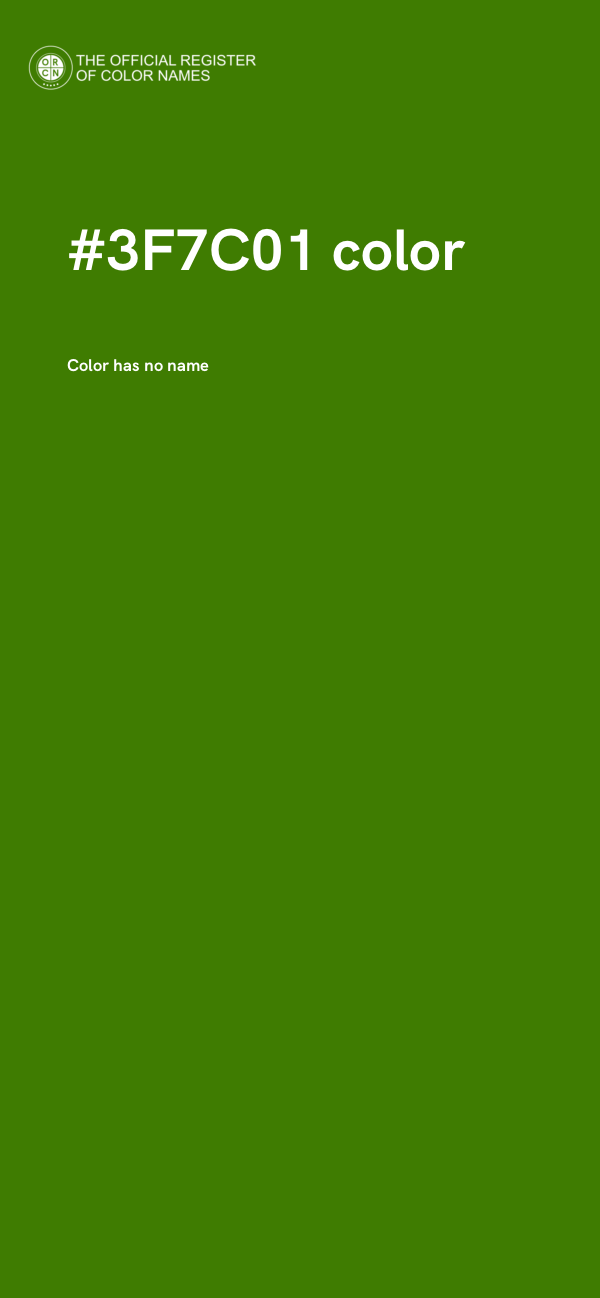 #3F7C01 color image