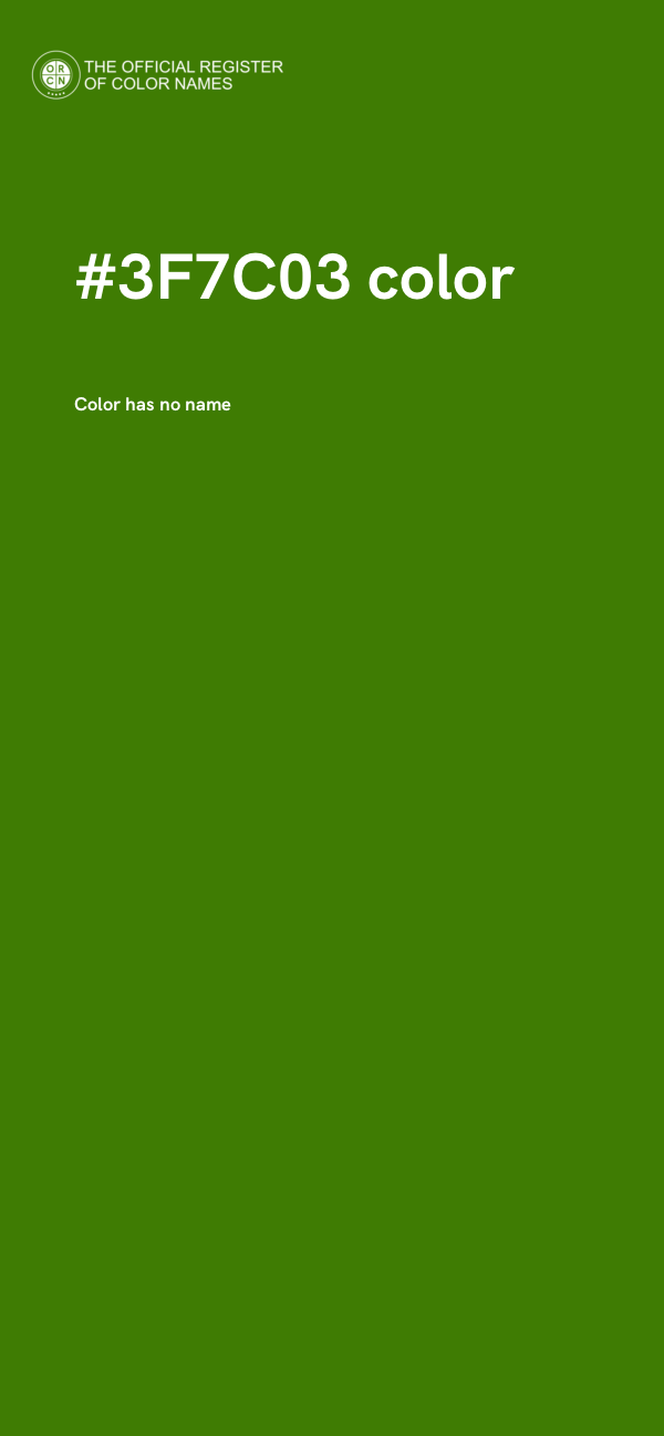 #3F7C03 color image