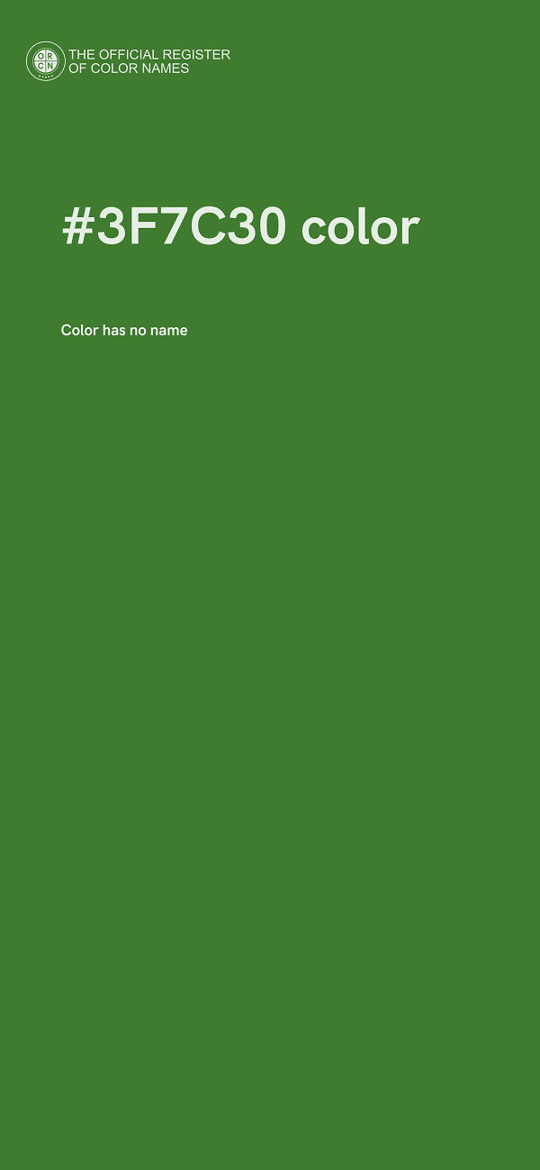 #3F7C30 color image