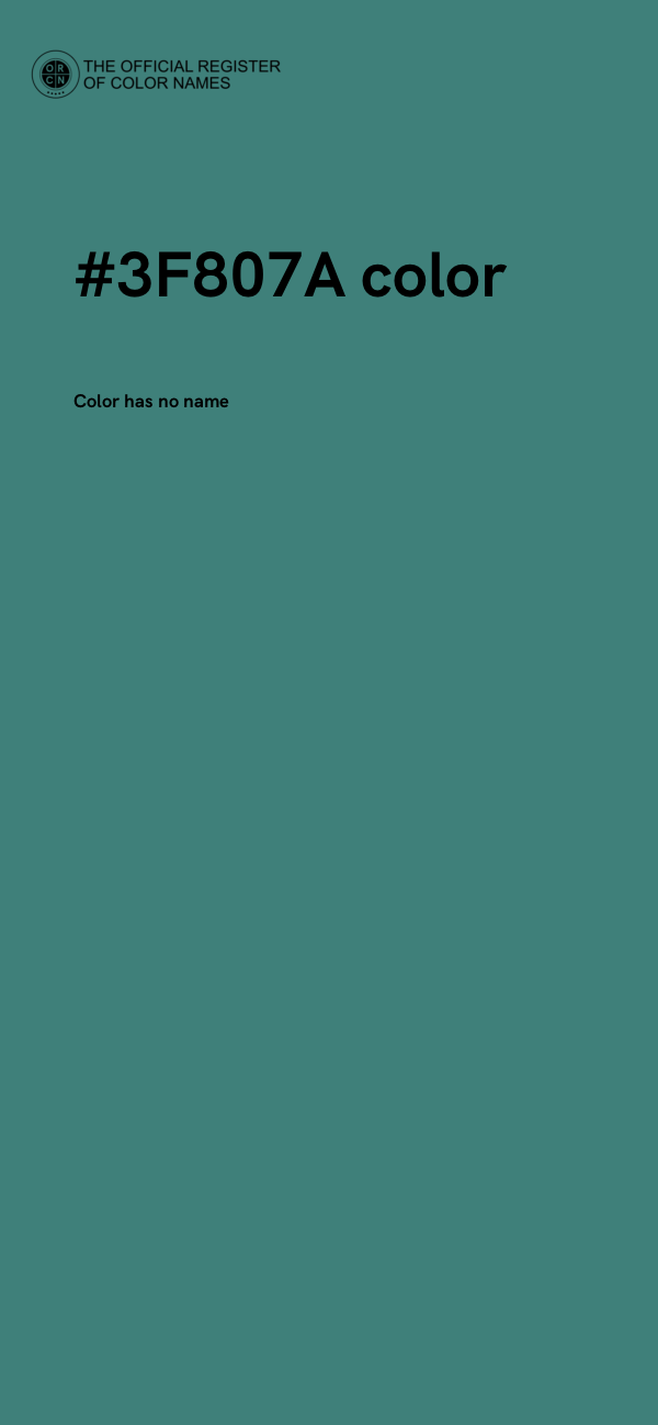 #3F807A color image
