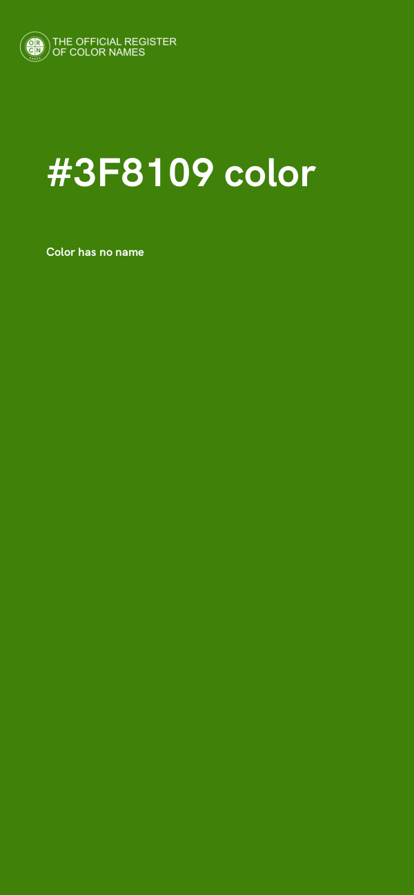 #3F8109 color image
