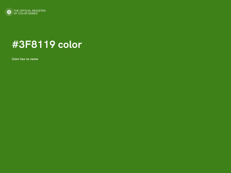 #3F8119 color image