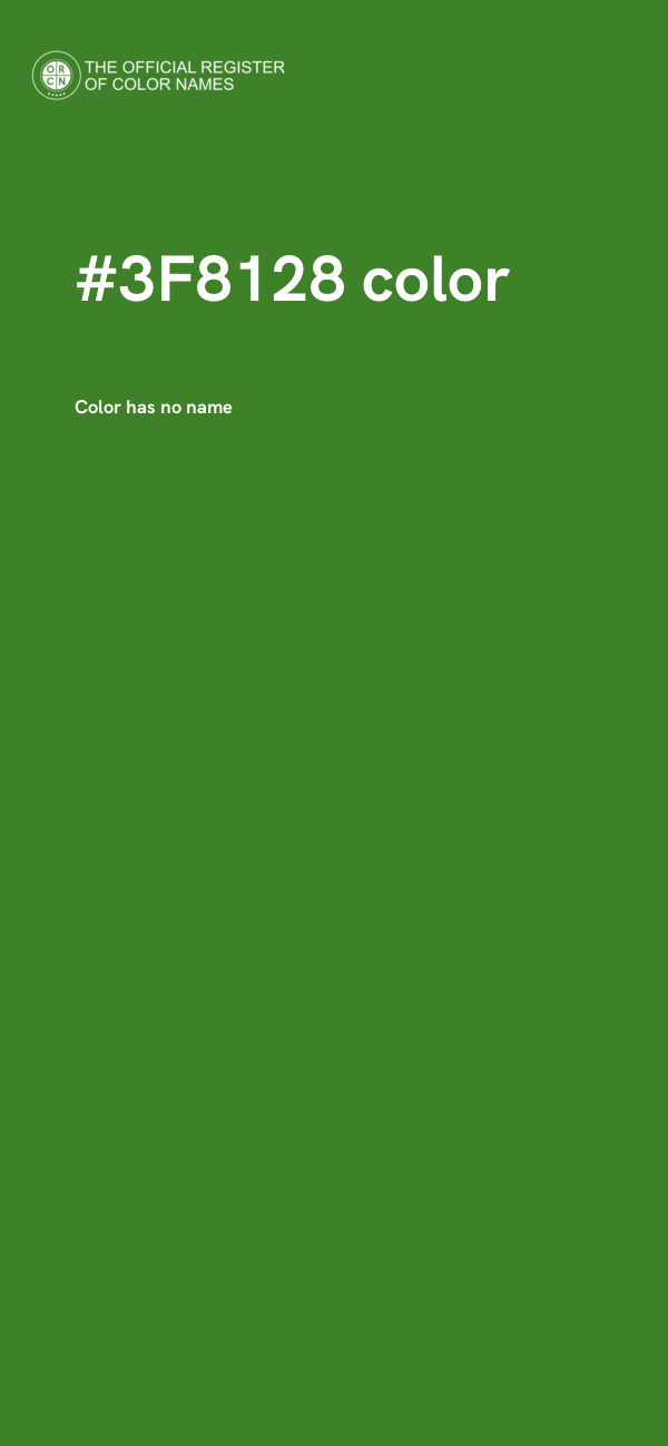 #3F8128 color image