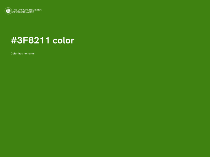 #3F8211 color image