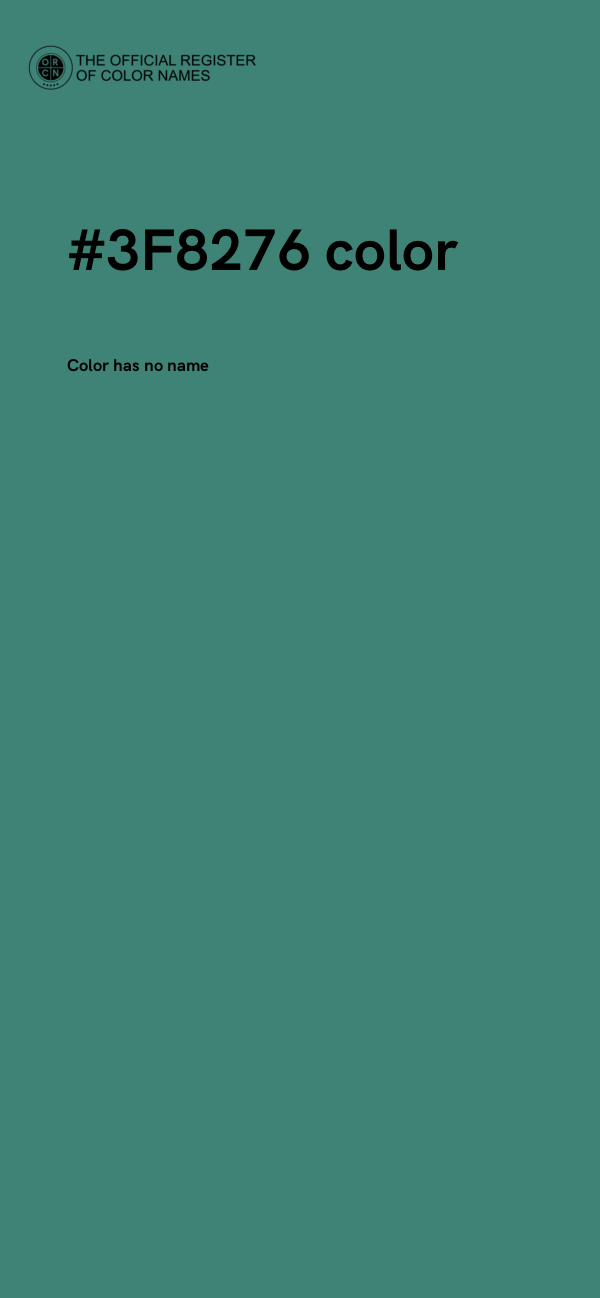 #3F8276 color image