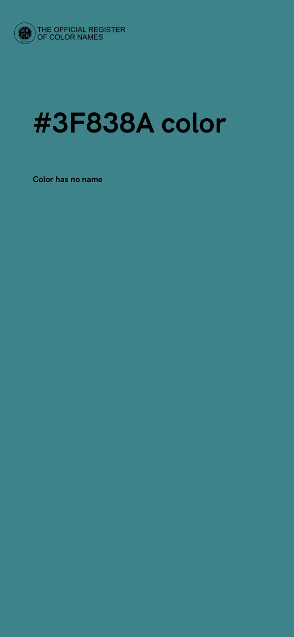 #3F838A color image