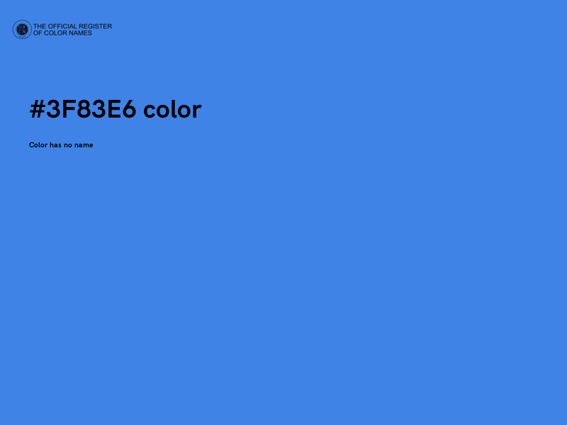 #3F83E6 color image
