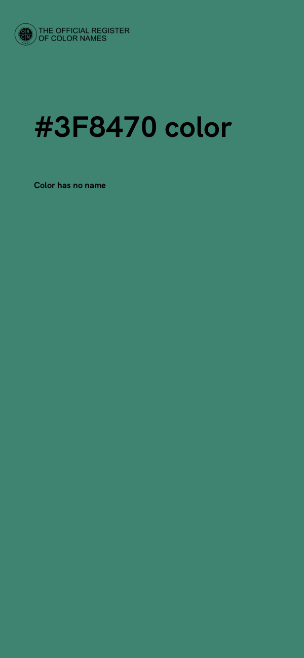 #3F8470 color image