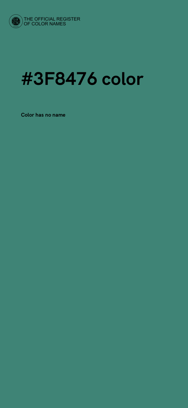 #3F8476 color image