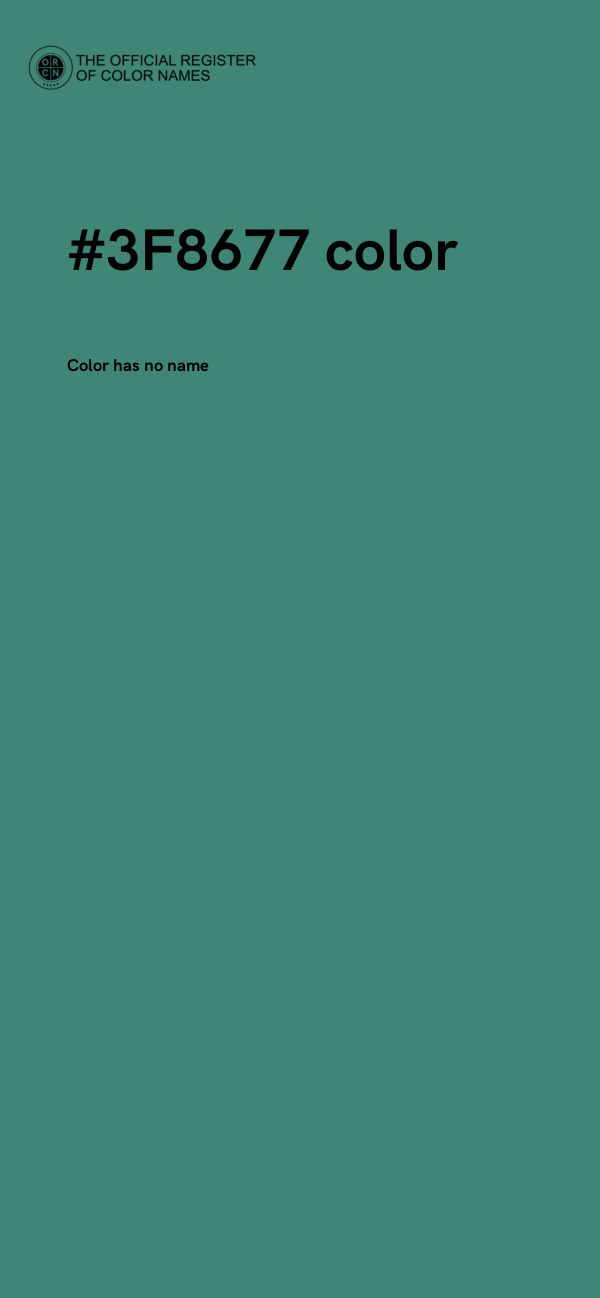 #3F8677 color image