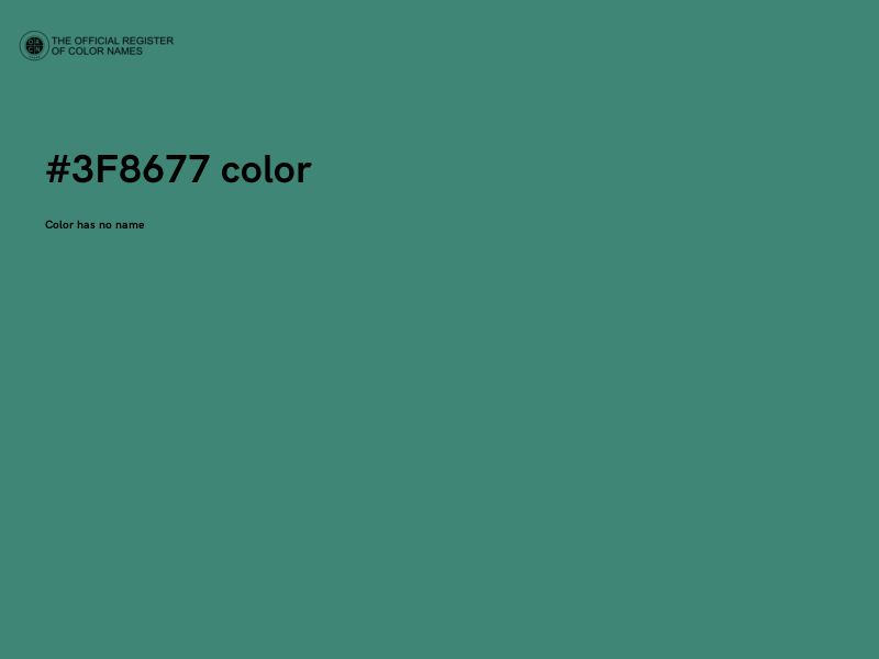 #3F8677 color image