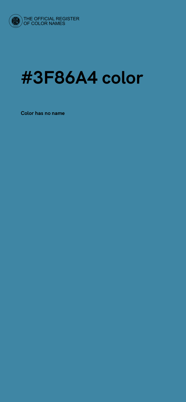 #3F86A4 color image